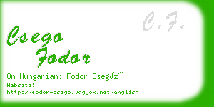 csego fodor business card